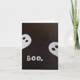 Tarjeta de saludo de Halloween de Cute Boo Ghosts