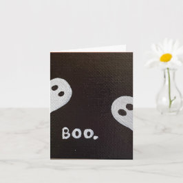 Tarjeta de saludo de Halloween de Cute Boo Ghosts