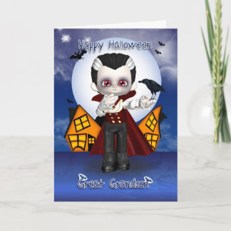 tarjeta de saludo de halloween de diversión del bi