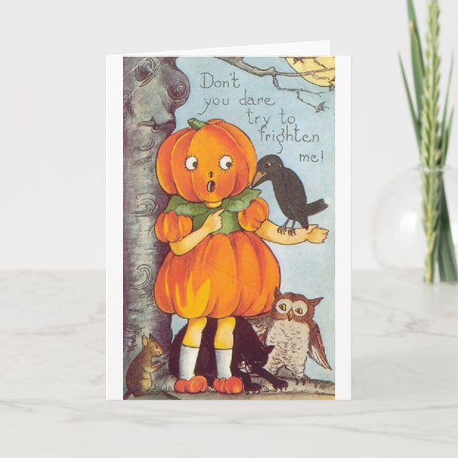Tarjeta de saludo de Halloween de época (Anverso)