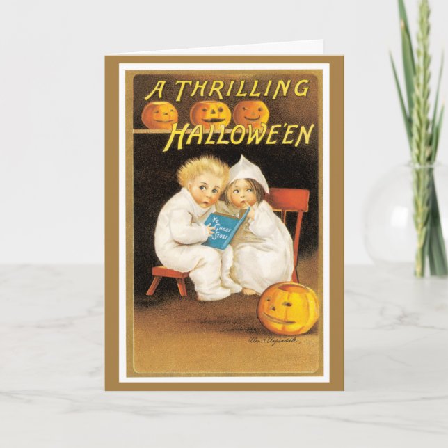 Tarjeta de saludo de Halloween de época (Anverso)