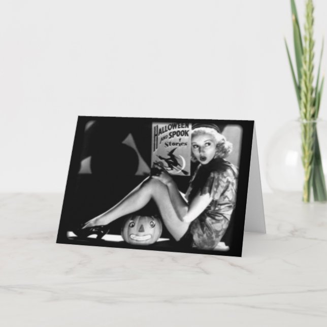 Tarjeta de saludo de Halloween de época (Anverso)
