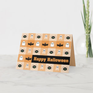 Tarjeta de saludo de Halloween de Ghoulies bajo co