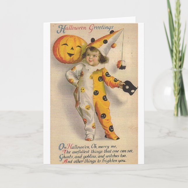 Tarjeta de saludo de Halloween en Victoria (Anverso)