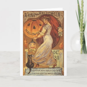 Tarjeta de saludo de Halloween en Victoria