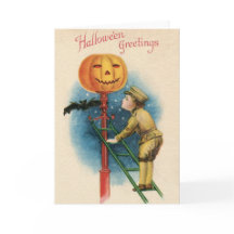 Tarjeta de saludo de Halloween en Victoria