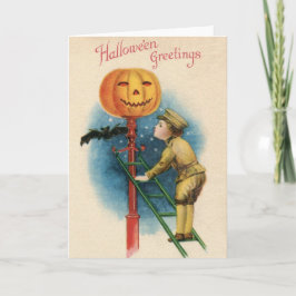 Tarjeta de saludo de Halloween en Victoria