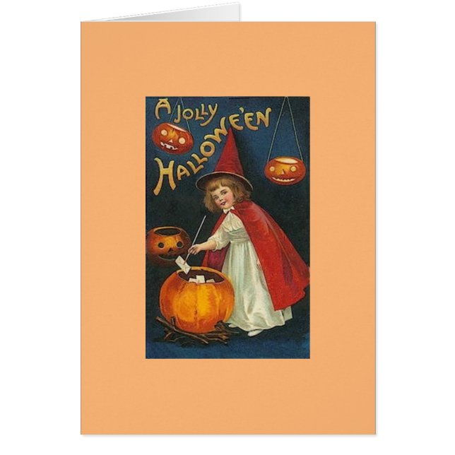 Tarjeta de saludo de Halloween en Victoria (Frente)