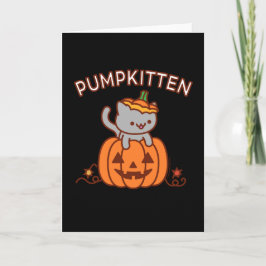Tarjeta de saludo de Halloween: Gato PUMPKITTEN