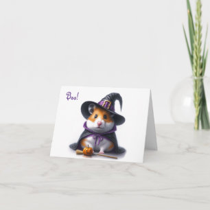 Tarjeta de saludo de Halloween Halloween Hamster