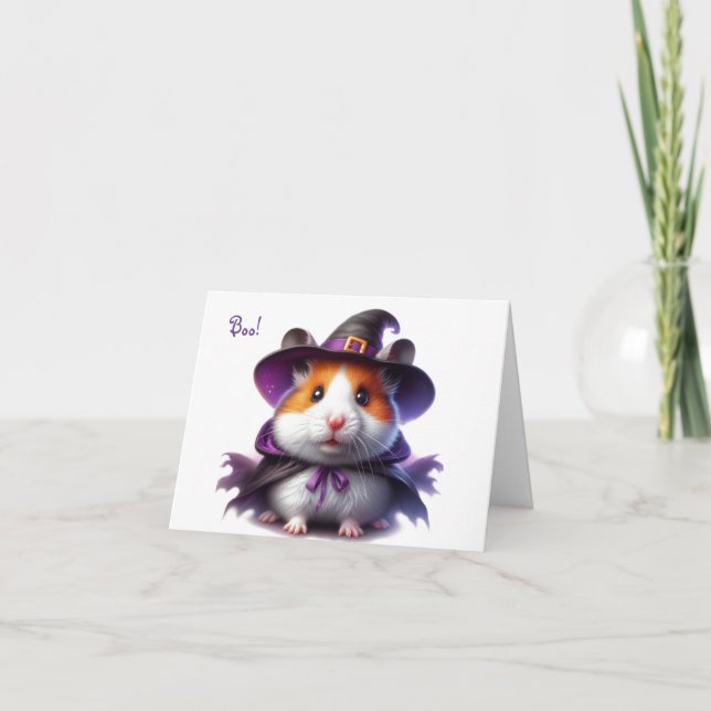 Tarjeta de saludo de Halloween Halloween Hamster (Anverso)