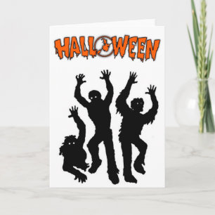 Tarjeta de saludo de Halloween/momias