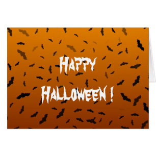 Tarjeta de saludo de Halloween - Murciélagos