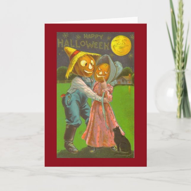 Tarjeta de saludo de Halloween para agricultores y (Anverso)