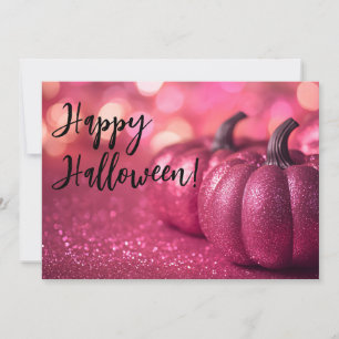 Tarjeta de saludo de Halloween para calabazas purp