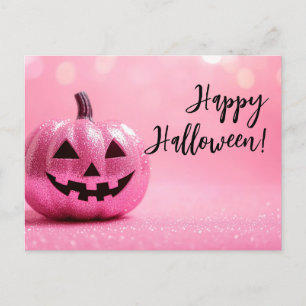 Tarjeta de saludo de Halloween para calabazas purp