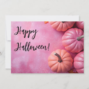 Tarjeta de saludo de Halloween para calabazas purp