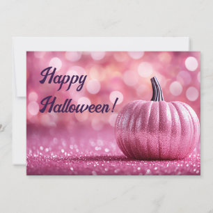 Tarjeta de saludo de Halloween para calabazas purp
