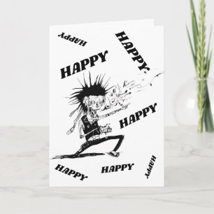 Tarjeta de saludo de Halloween para zombies humano