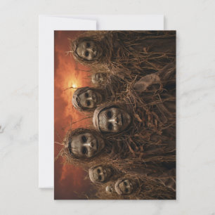 Tarjeta de saludo de Halloween Scarecrow