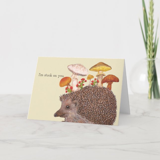 Tarjeta de saludo de Hedgehog (Anverso)