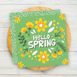 Tarjeta de saludo de Hello Spring Flowers
