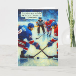 Tarjeta de saludo de hockey - "Compañeros de equip