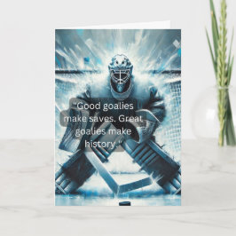 Tarjeta de saludo de hockey Goalie - "The Wall"