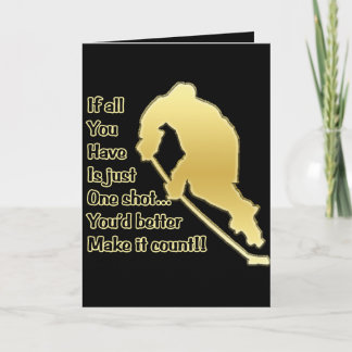 Tarjeta de saludo de hockey sobre hielo de un tiro