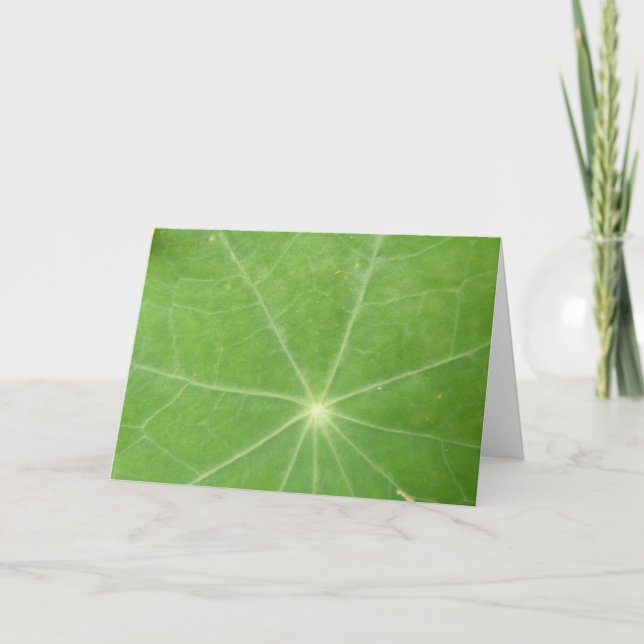 Tarjeta de saludo de hoja de nasturtio (Anverso)