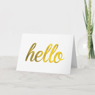 Tarjeta de saludo de Hola