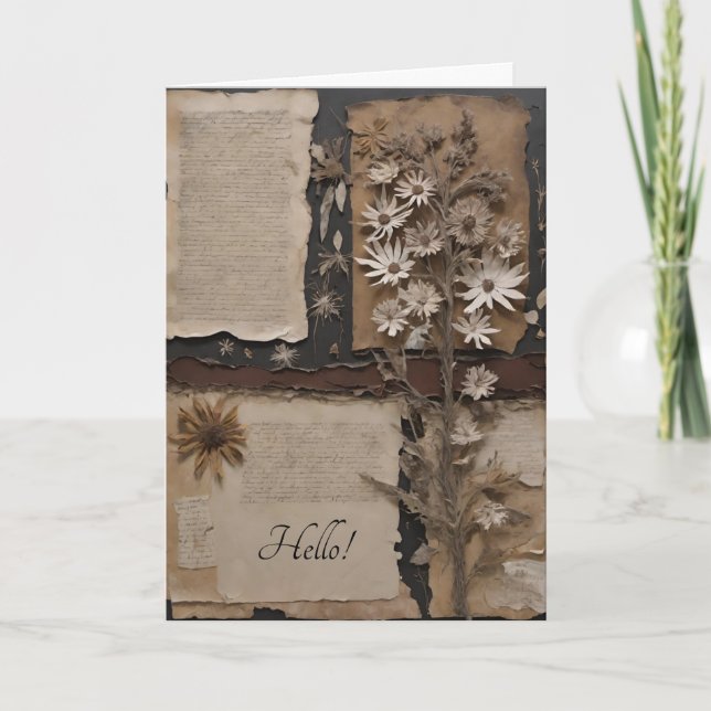 Tarjeta de saludo de Hola (Anverso)