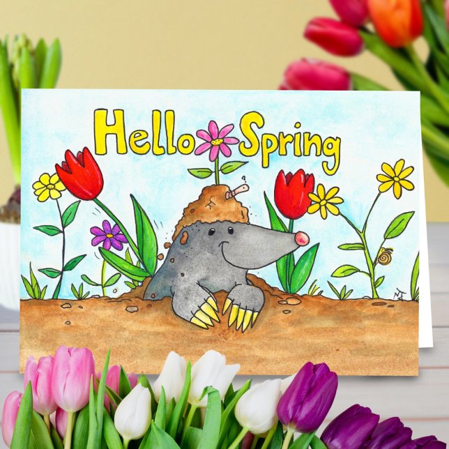 Tarjeta de saludo de Hola Primavera de Nicole Jane (Subido por el creador)