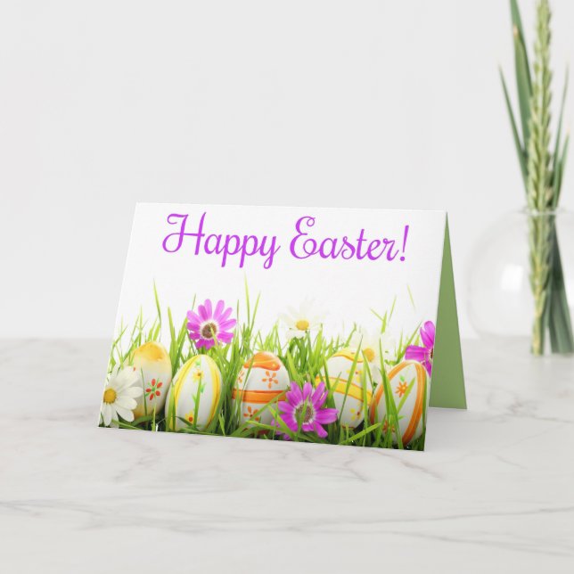Tarjeta de saludo de Huevos de Pascua (Anverso)