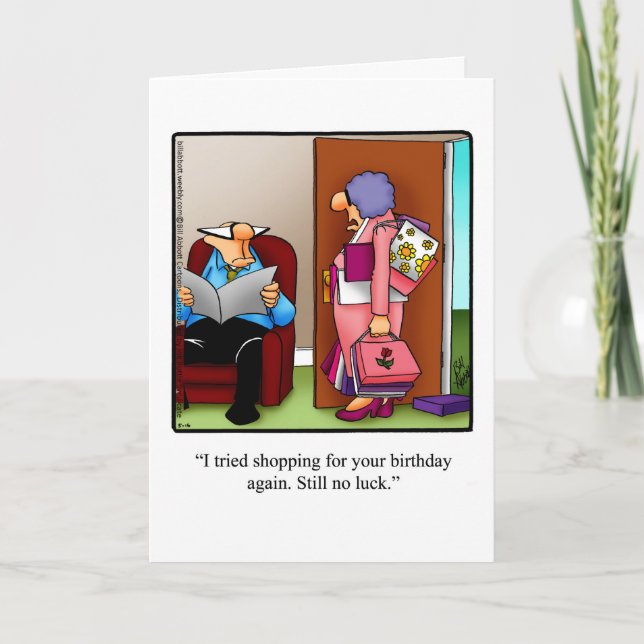 Tarjeta De Saludo De Humor De Cumpleaños Para Él (Anverso)