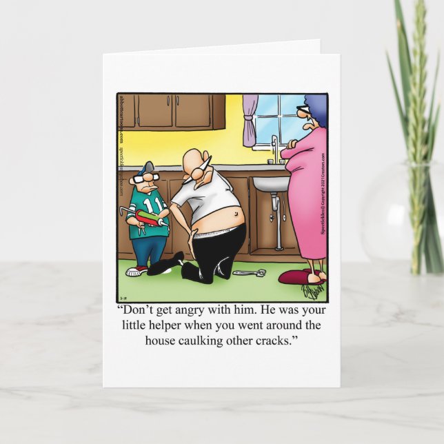 Tarjeta De Saludo De Humor De Cumpleaños Para Papá (Anverso)