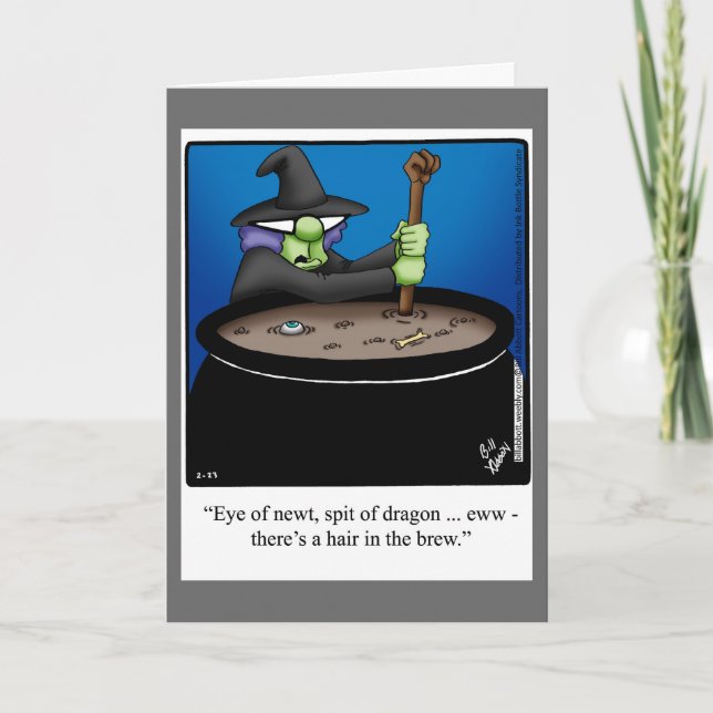 Tarjeta de saludo de humor de Halloween (Anverso)