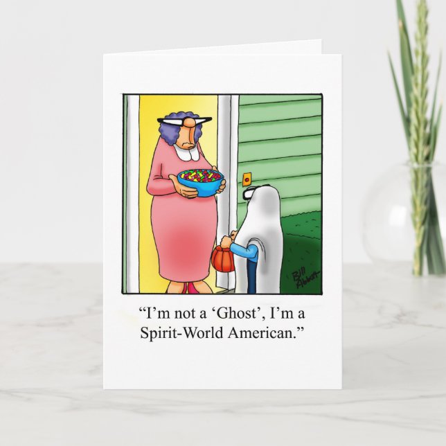 Tarjeta de saludo de humor de Halloween (Anverso)