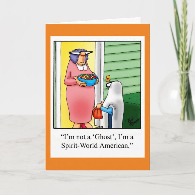 Tarjeta de saludo de humor de Halloween (Anverso)