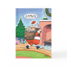 Tarjeta de saludo de humor de Santa Kidnap