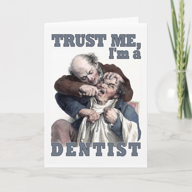 Tarjeta de saludo de humor DENTIST (Anverso)