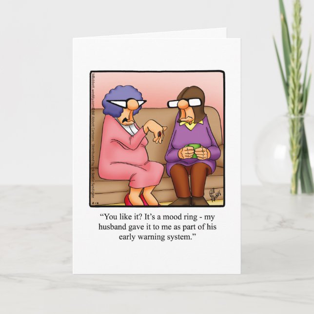 Tarjeta de saludo de Humor para Aniversario divert (Anverso)