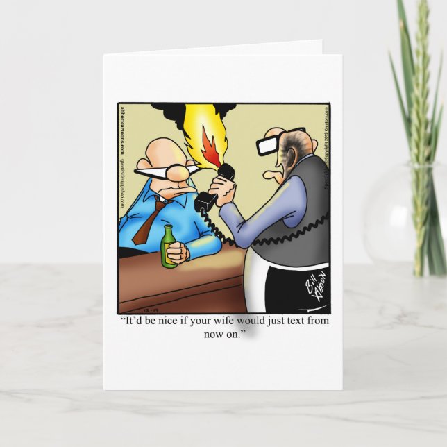 Tarjeta de saludo de Humor para Aniversario divert (Anverso)