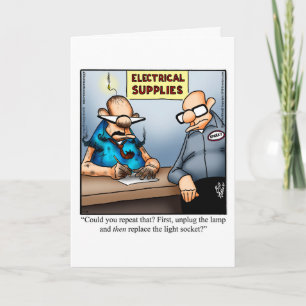 Tarjeta de saludo de humor para el aniversario