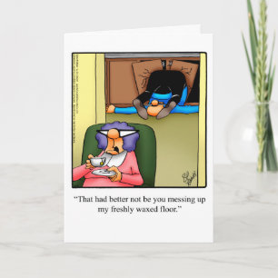 Tarjeta de saludo de humor para el aniversario