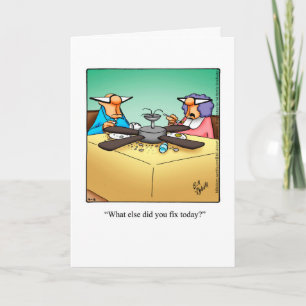 Tarjeta de saludo de humor para el aniversario "Sp