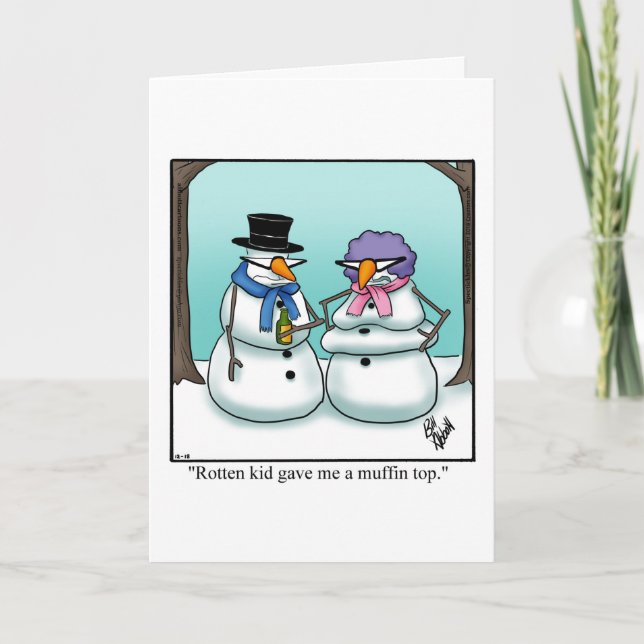 Tarjeta de saludo de humor para navidades (Anverso)