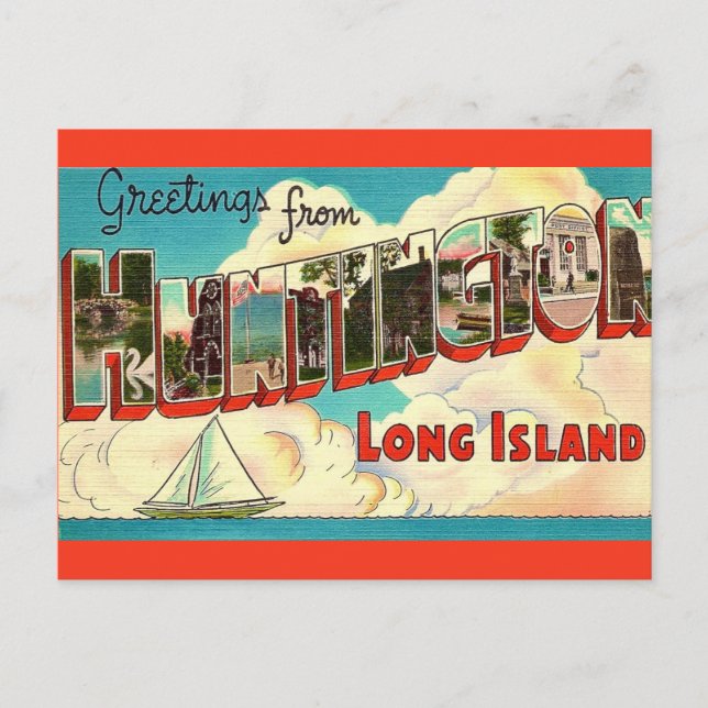 Tarjeta de saludo de Huntington Long Island  (Anverso)