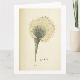 Tarjeta de saludo de Ilustracion Vintage Math