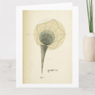 Tarjeta de saludo de Ilustracion Vintage Math